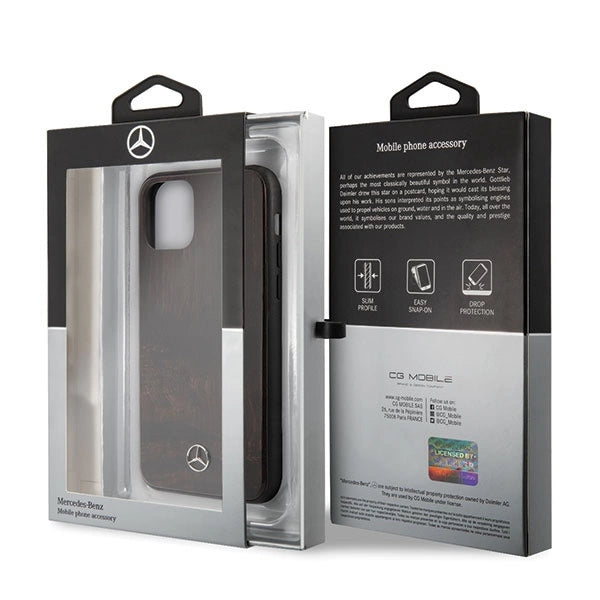 Mercedes Wood Line Rosewood case for iPhone 11 Pro Max - brown_6