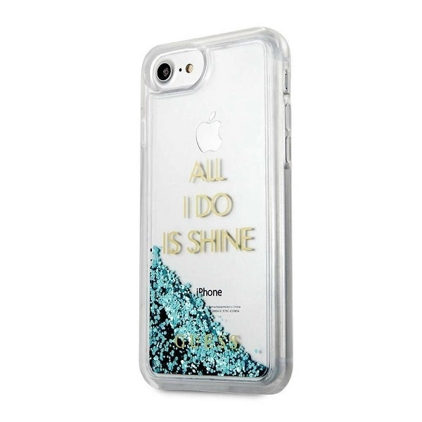 Guess GUHCP7GLUQBL iPhone 6/7/8 /SE 2020 / SE 2022 blue/blue hard case Liquid Glitter Party_1