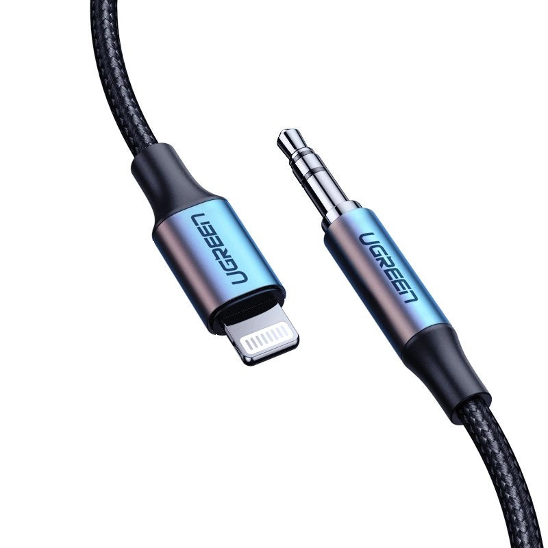 CABLE UGREEN LIGHTNING TO 3.5MM MALE ADAPTER 1M_1
