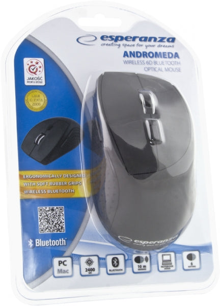 Rato Óptico 6D Bluetooth s/ Fios 2400DPI Esperanza EM123K