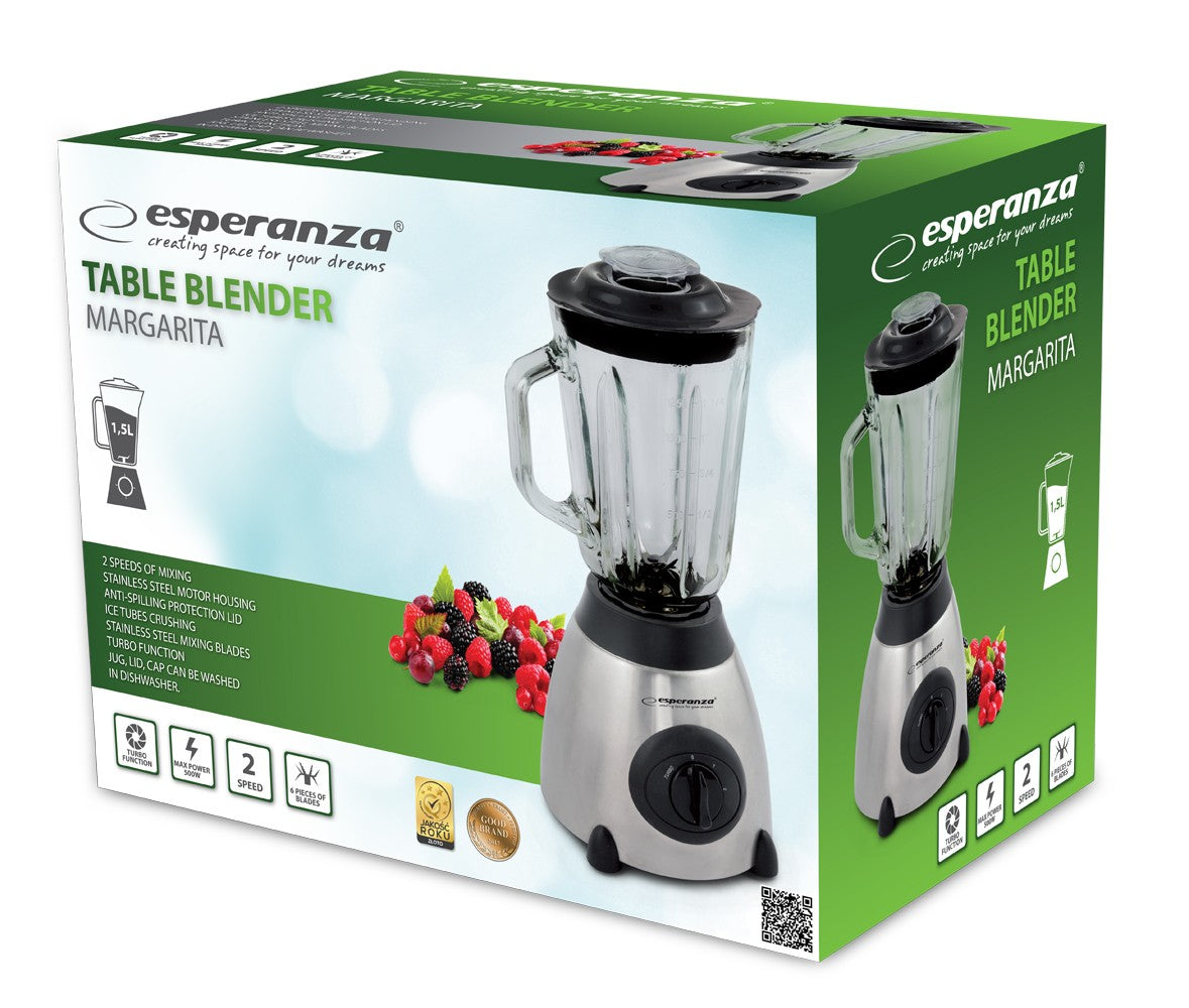 Liquidificadora de Mesa Margaritas Esperanza 500W / Preto
