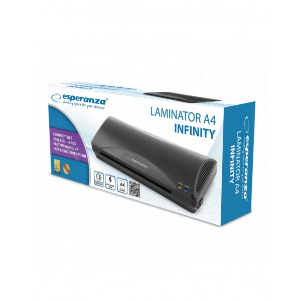 Máquina de plastificação Laminadora 250 Mm/min Esperanza EFL001 Preta