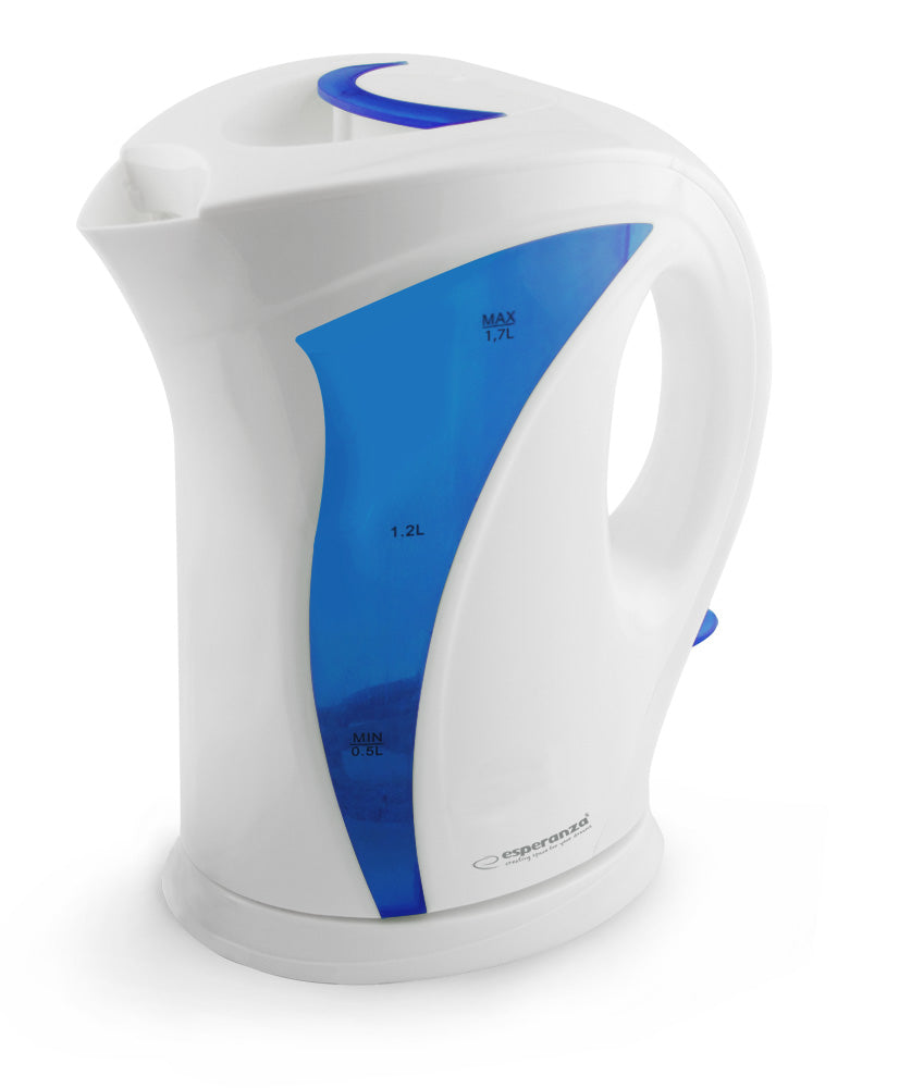 Chaleira Elétrica Esperanza IGUAZU 1.7L Branca e Azul
