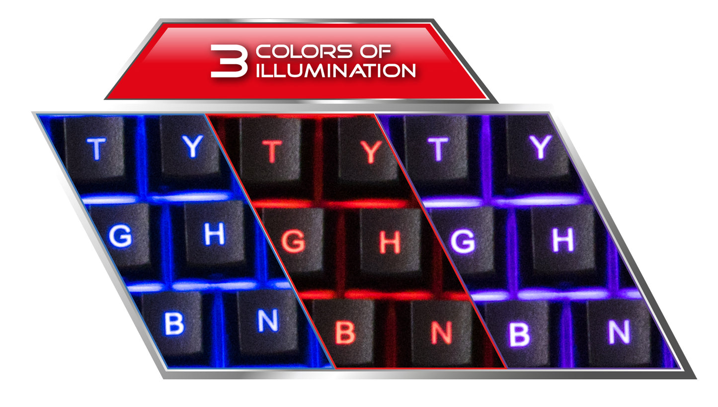 Bundle Gaming Rato + Teclado Esperanza c/ iluminação LED e c/ fios Shelter EGK3000