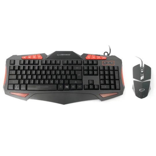 Bundle Gaming Rato + Teclado Esperanza c/ iluminação LED e c/ fios Shelter EGK3000