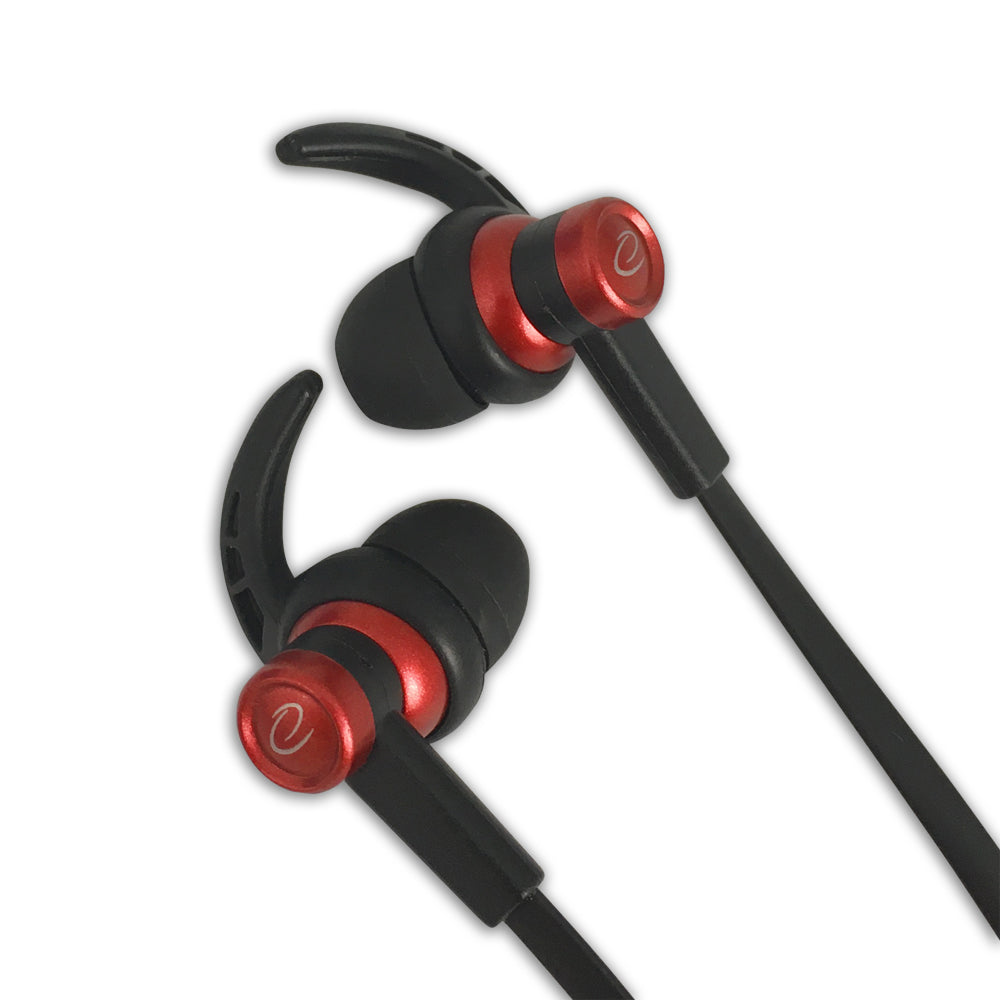 Auriculares com Microfone e Controlo de Volume EH201 Preto/Vermelho Esperanza