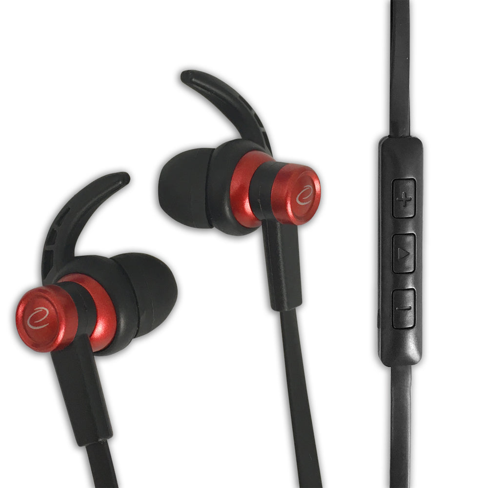 Auriculares com Microfone e Controlo de Volume EH201 Preto/Vermelho Esperanza