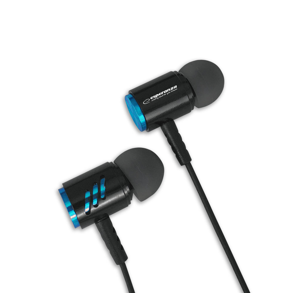 Auriculares Esperanza com Microfone integrado EH207 Preto e Azul