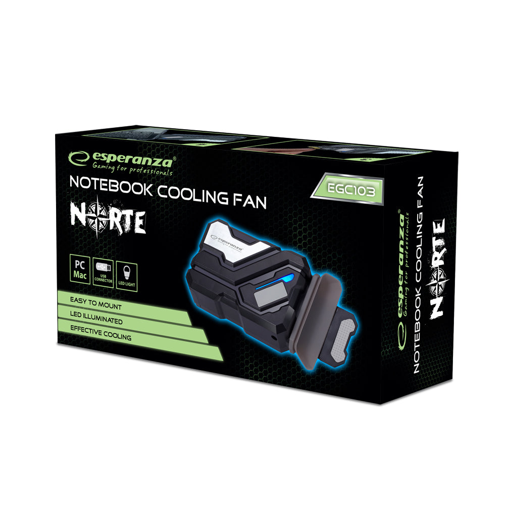 Ventilador de Refrigeração c/ LED USB p/ Portátil Norte Esperanza
