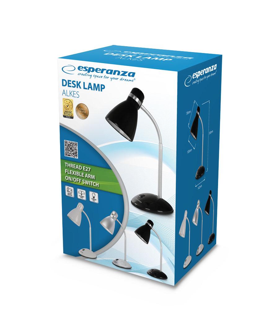 Candeeiro de secretária Alkes, Esperanza / E27 / LED / 12W / Branco
