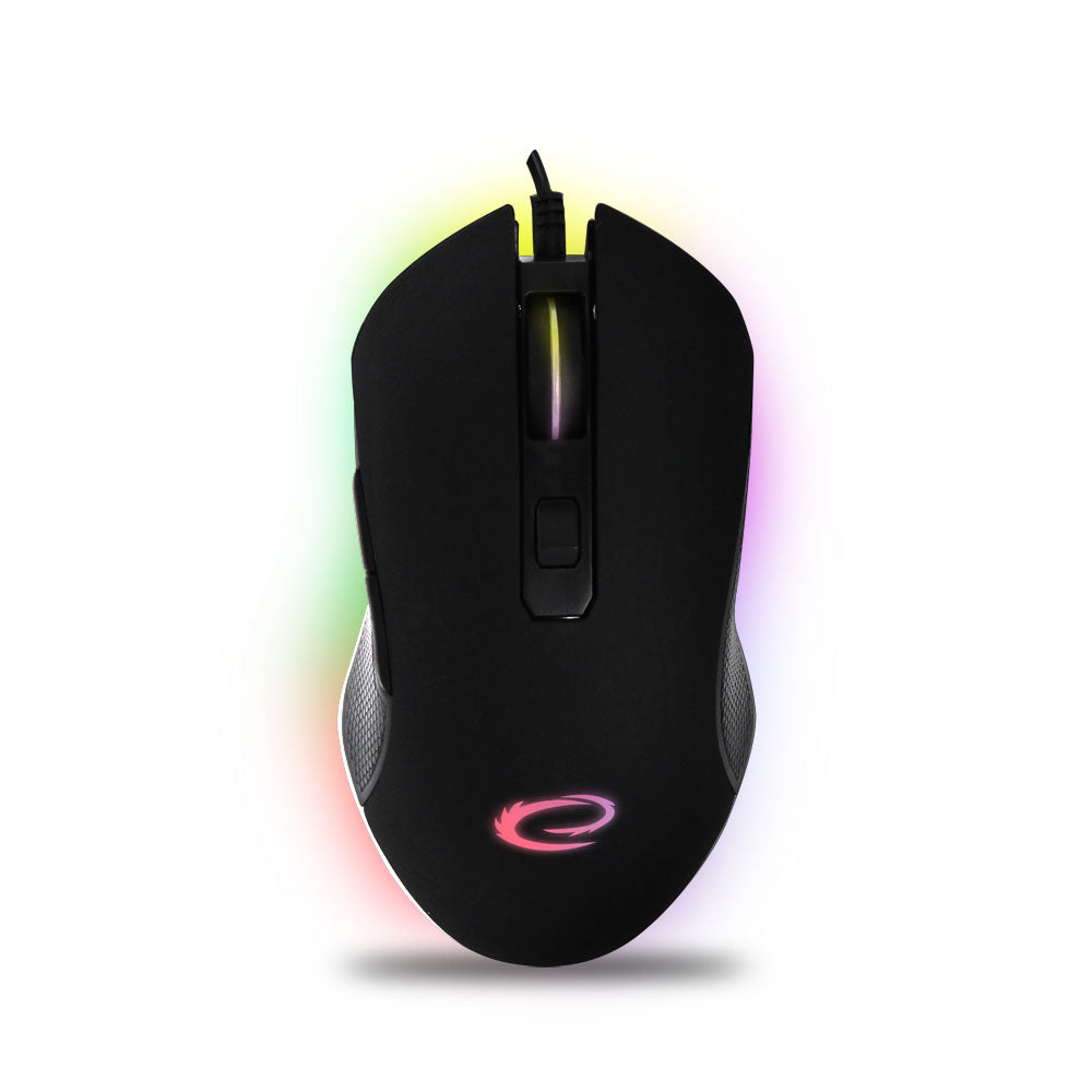 Rato Ótico Gaming com fios ESPERANZA NEMESIS 6D c/ luz RGB USB-C Preto