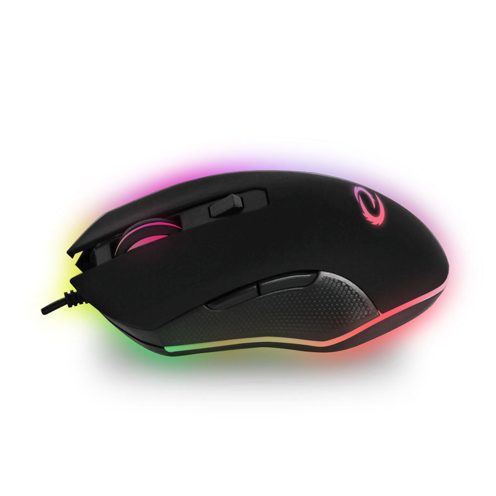 Rato Ótico Gaming com fios ESPERANZA NEMESIS 6D c/ luz RGB USB-C Preto