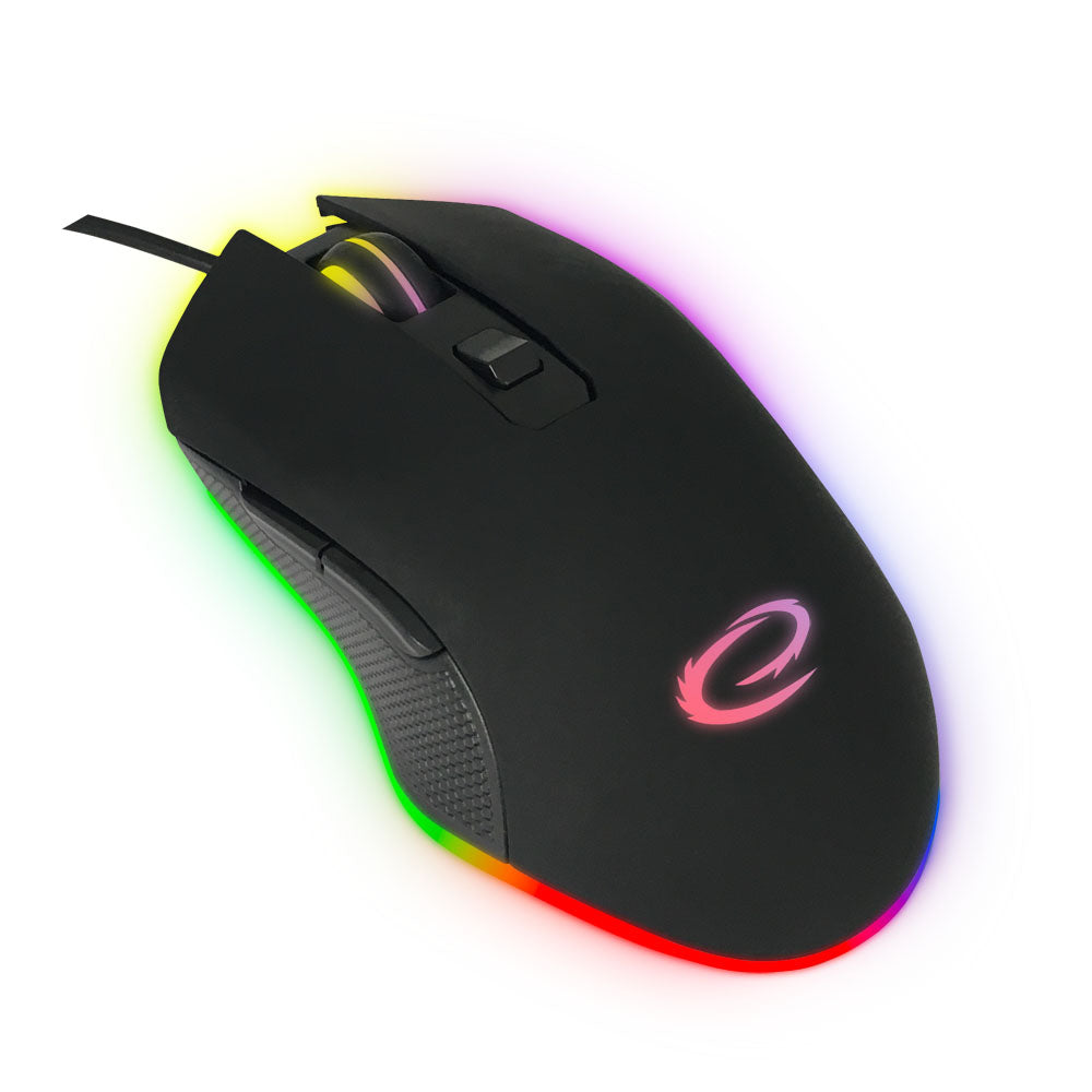 Rato Ótico Gaming com fios ESPERANZA NEMESIS 6D c/ luz RGB USB-C Preto