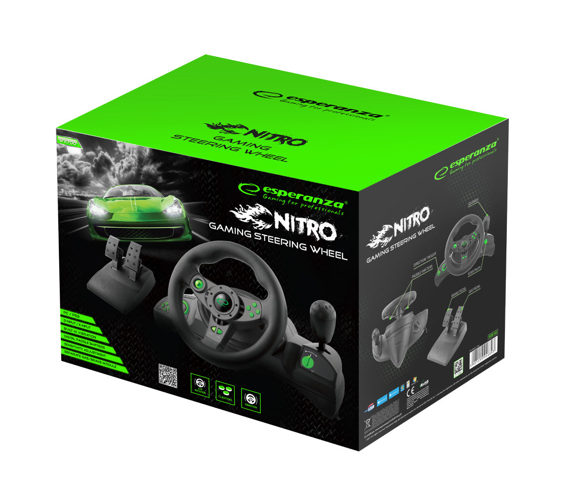 Volante Gaming Esperanza Nitro para PC/PS3 EGW102