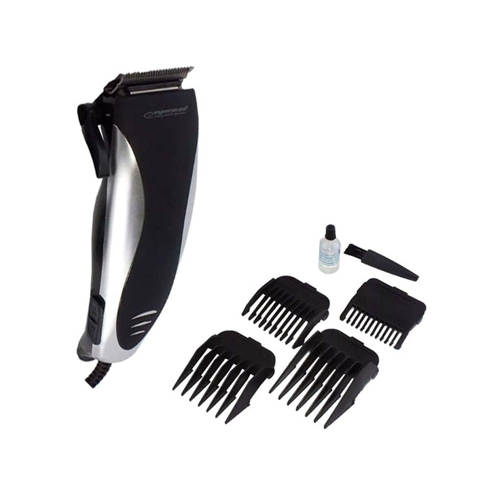 Máquina de Cortar Cabelo ESPERANZA Gallant Preta Cinza EBC005