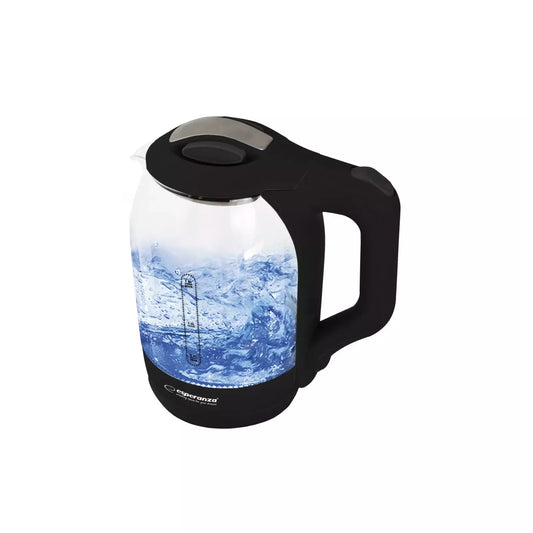 Chaleira Elétrica de Vidro com Luz LED Yukon 1.7L Preto Esperanza