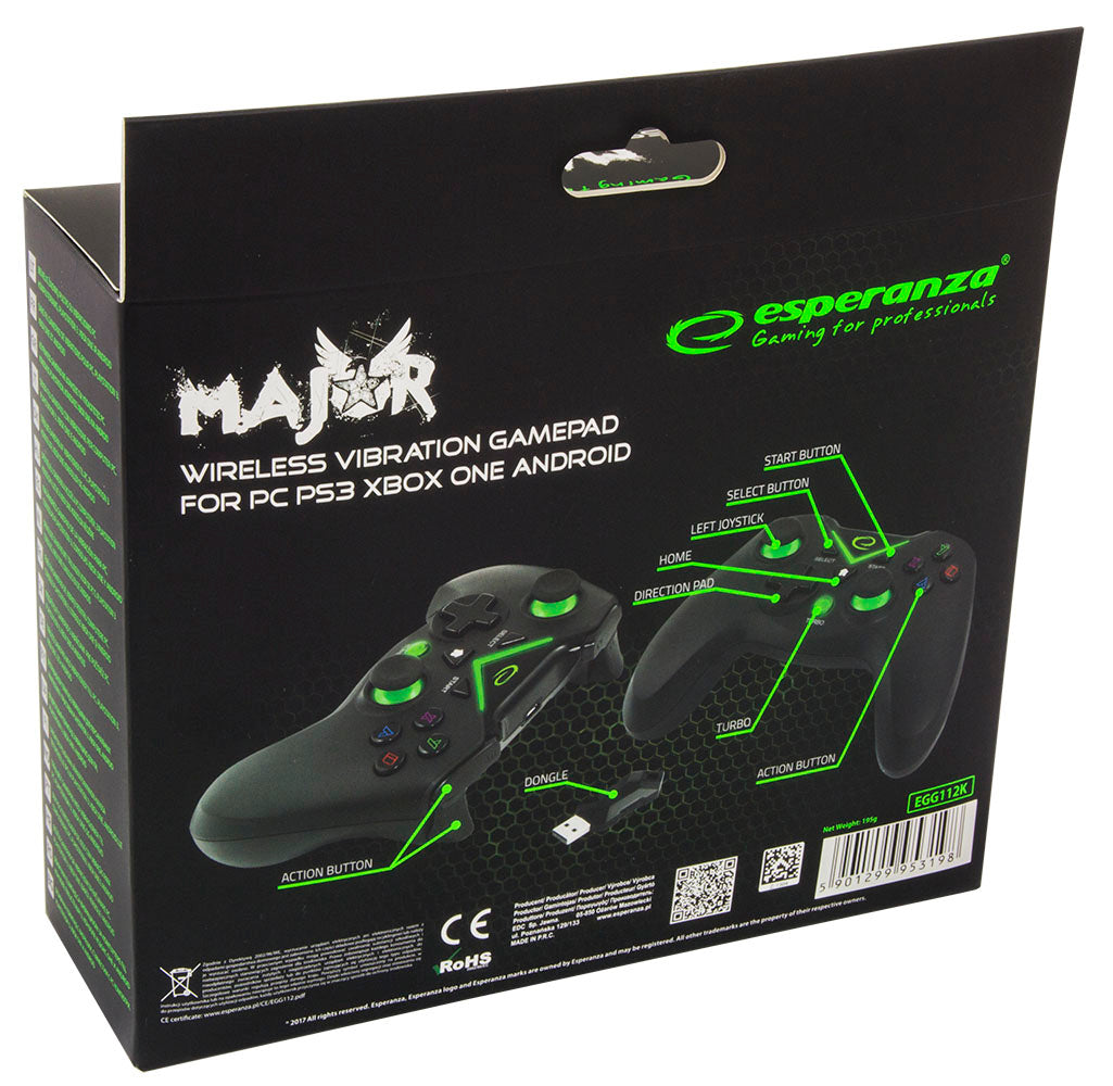 Esperanza Wireless Gamepad 2.4GHZ PC/PS3/XBOX ONE SERIES X/S USB MAJOR