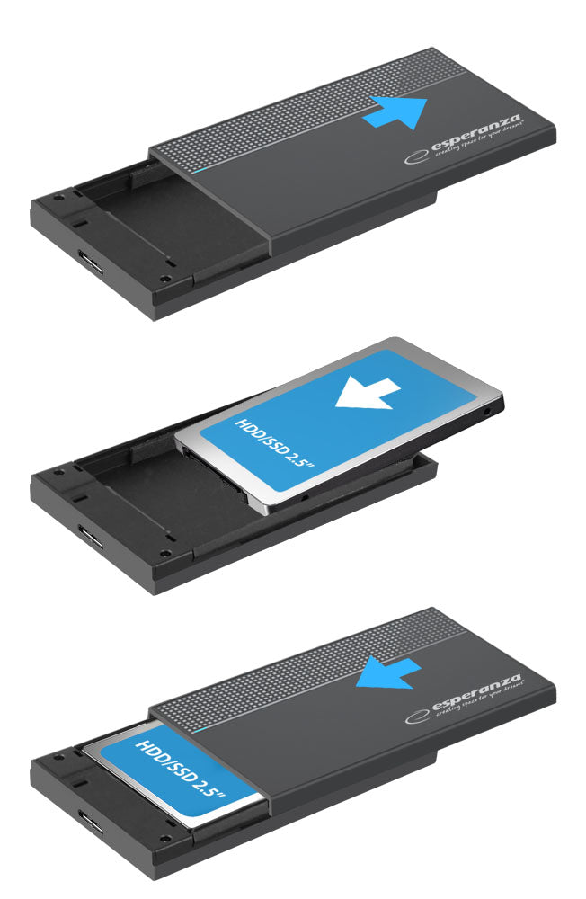 Caixa Externa p/ Disco Rigido HDD de 2,5" ESPERANZA