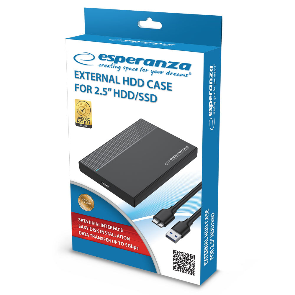 Caixa Externa p/ Disco Rigido HDD de 2,5" ESPERANZA