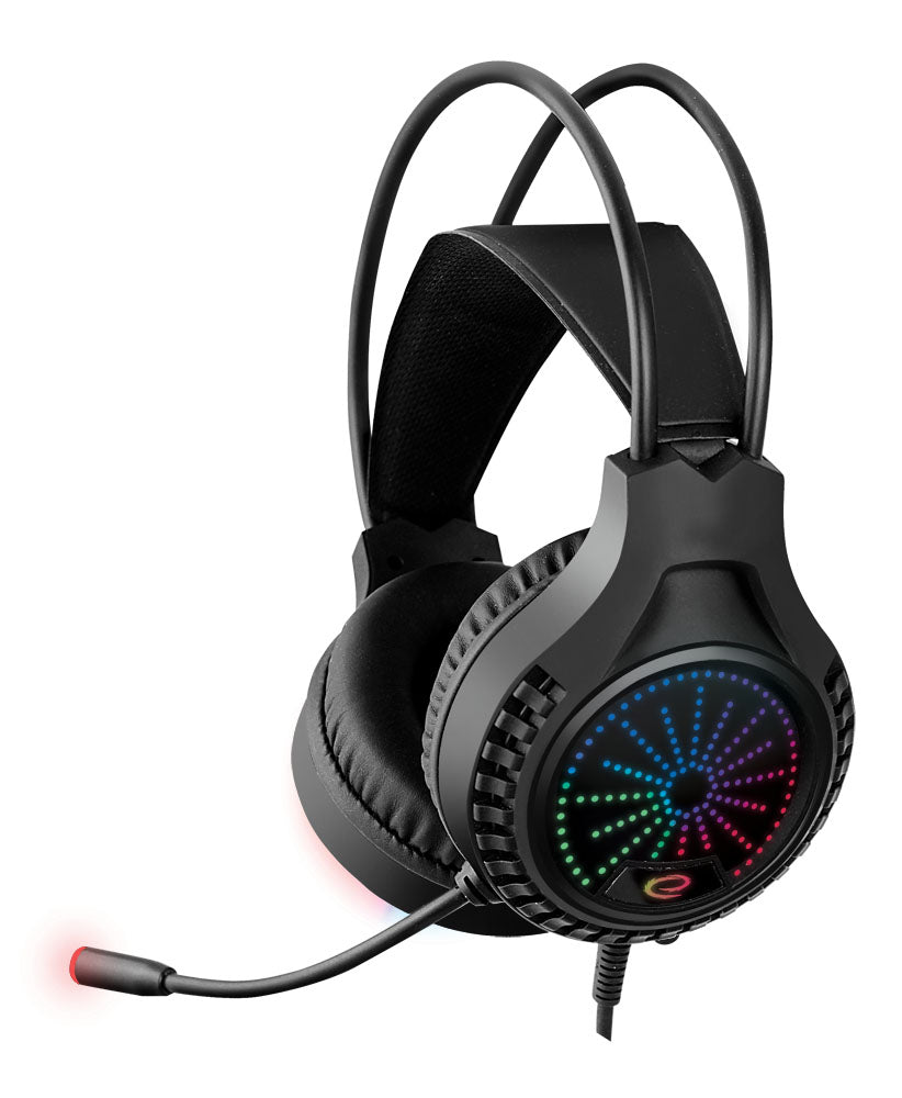 Fones Headset Gaming Aviator Esperanza 5.1 Surround Sound Preto com fio