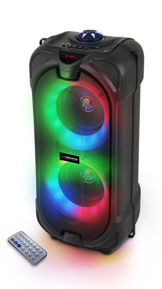 Coluna Portátil ESPERANZA Com iluminação RGB Bluetooth FM Rhythm