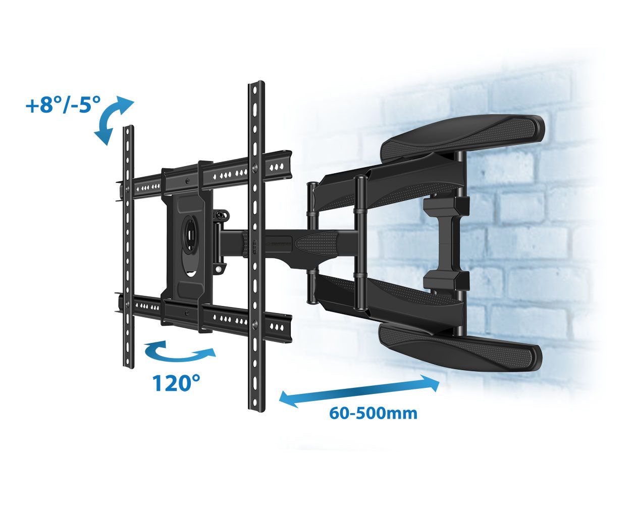 Suporte TV Parede Esperanza Inclinável para TV de 40" a 80" Máx. 68.2kg