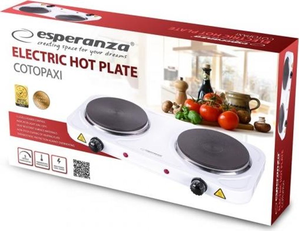 Placa Elétrica Esperanza EKH010W 2000W Branca