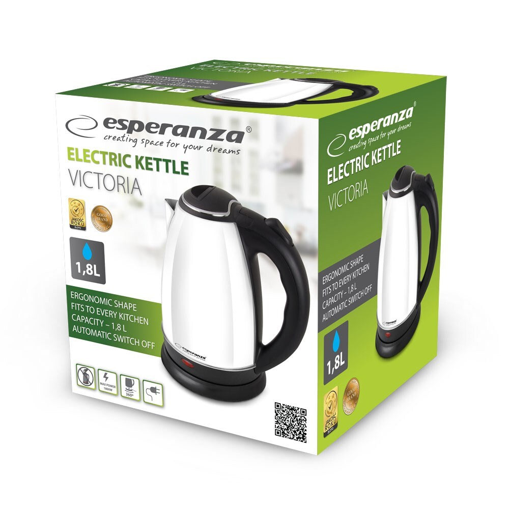Chaleira Elétrica Esperanza Victoria 1.8L 1800W Branca