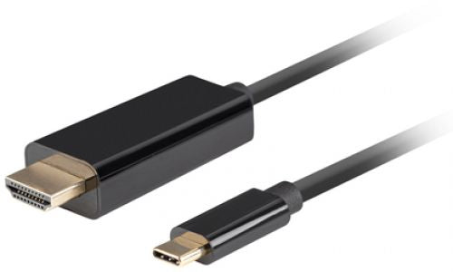 Cabo USB-C para HDMI Lanberg / Macho/Macho / 4k / 60hz / 3m / Preto