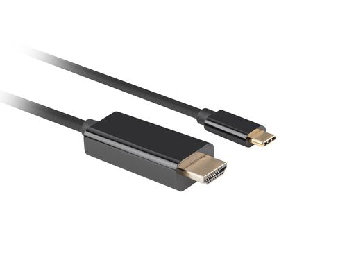 Cabo USB-C para HDMI Lanberg / Macho/Macho / 4k / 60hz / 3m / Preto