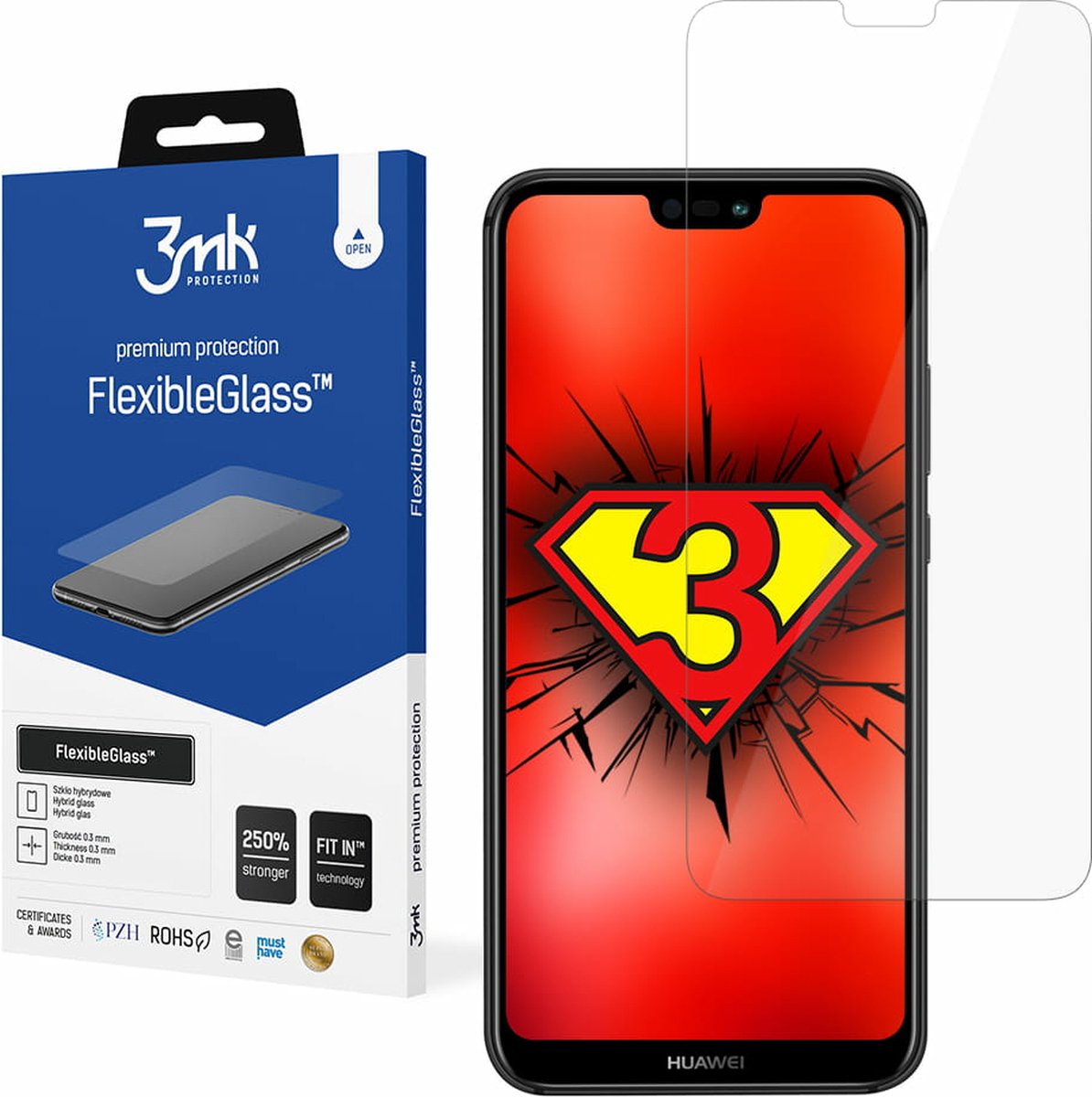 Película Protetora 3mk- Edição Especia- para Smartphone Huawei P20 Lite- FlexibleGlass™