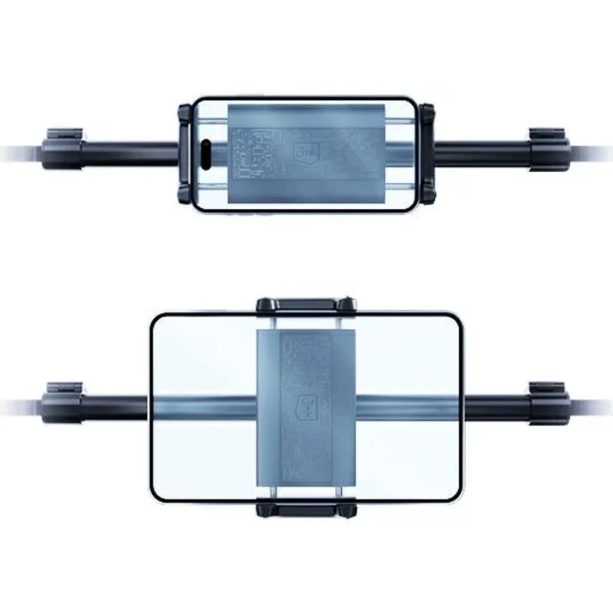 Suporte Duplo para Cabeça de Banco de Carro 3mk para Tablet ou Smartphone - Preto
