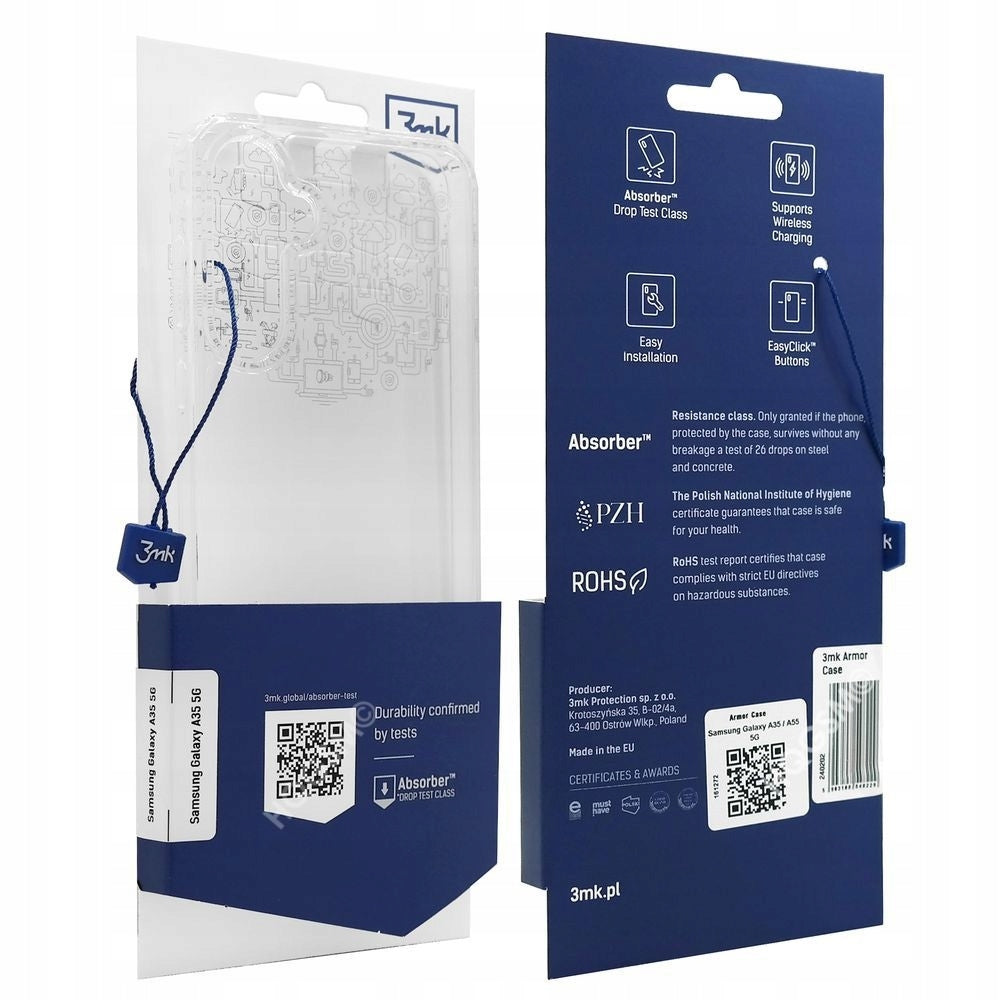 Capa Protetora 3mk para Samsung Galaxy A35 5G / Armor Case / Transparente