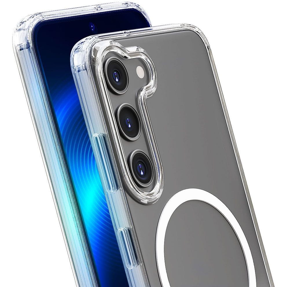 Capa 3mk com Módulo Magnético para Smartphone Samsung Galaxy S23+ / Transparente / MagCase