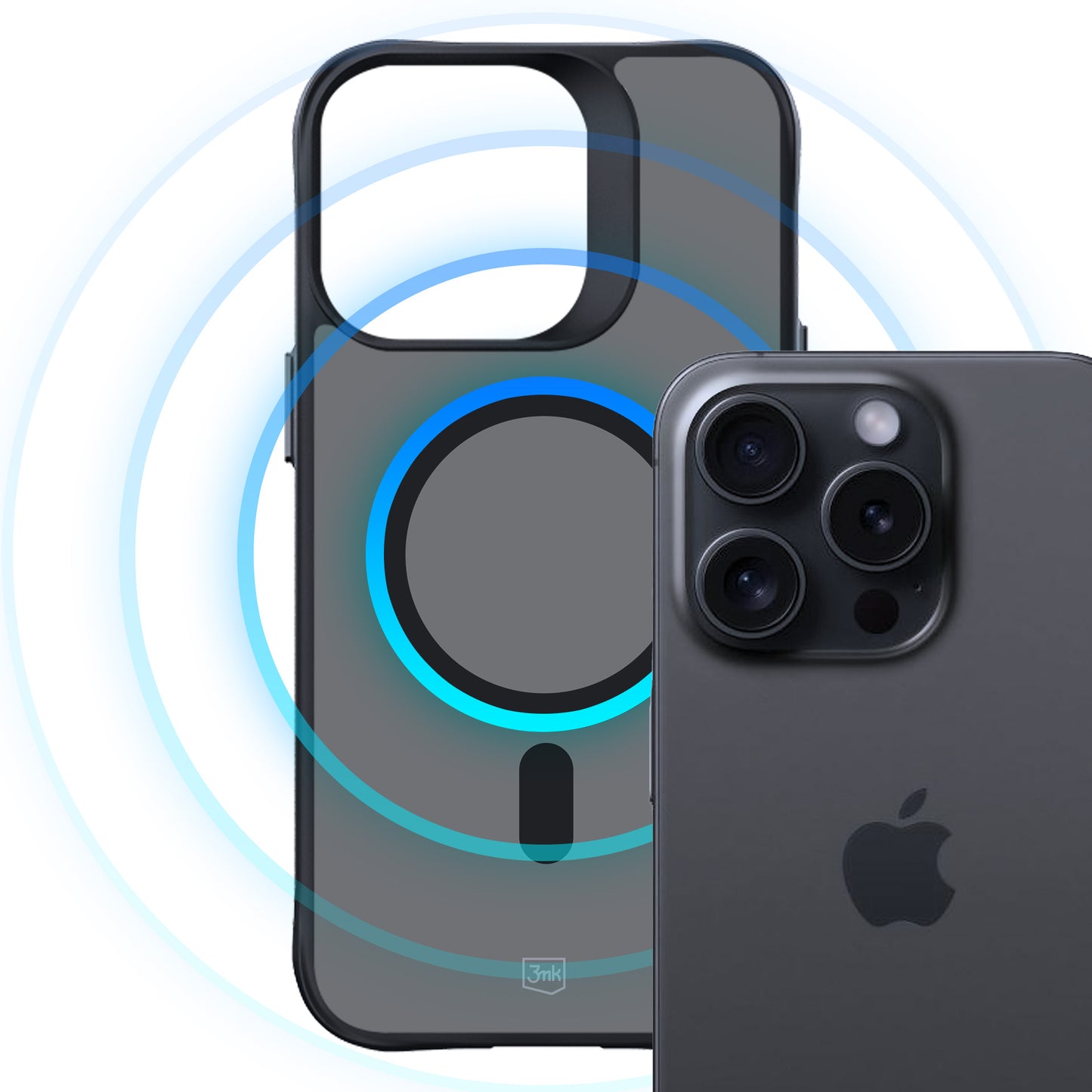Capa para iPhone 13 Pro - Semi-transparente - 3mk Smoke MagCase com MagSafe