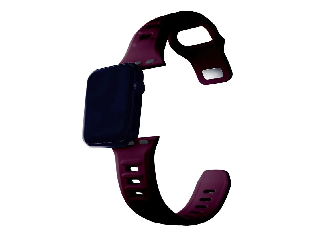 Pulseira de Silicone Bordô para Relógio Inteligente / 3mk / compatível com Apple Watch 38 / 40 / 41 mm
