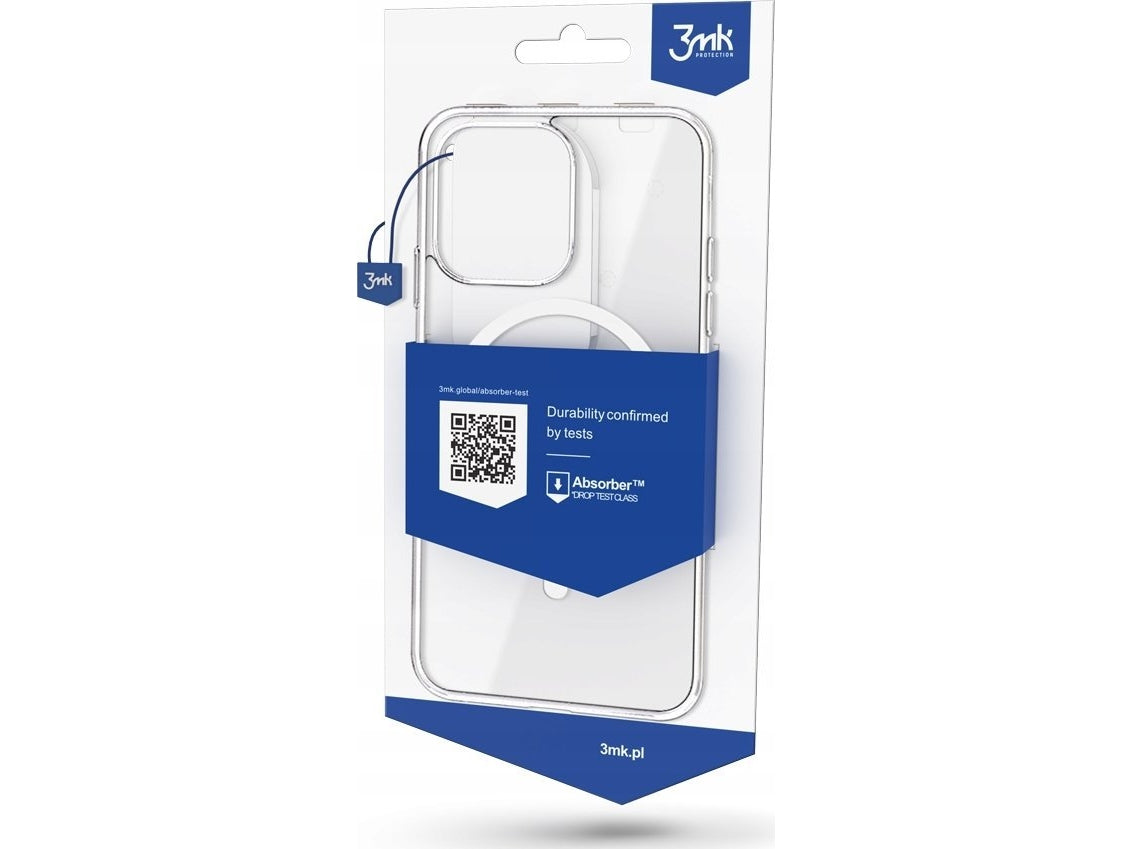 Capa Protetora / 3mk / para Smartphone iPhone 16 Pro / Transparente / MagCase com MagSafe