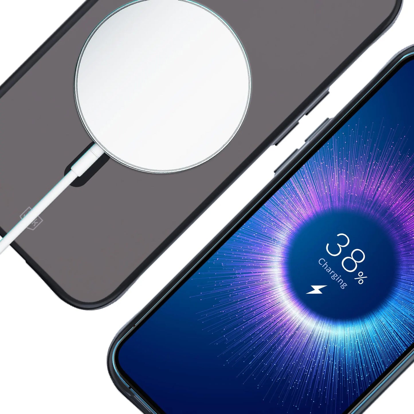 Capa Protetora Semi-translúcida / 3mk / para iPhone 16 Plus / Smoke MagCase com MagSafe