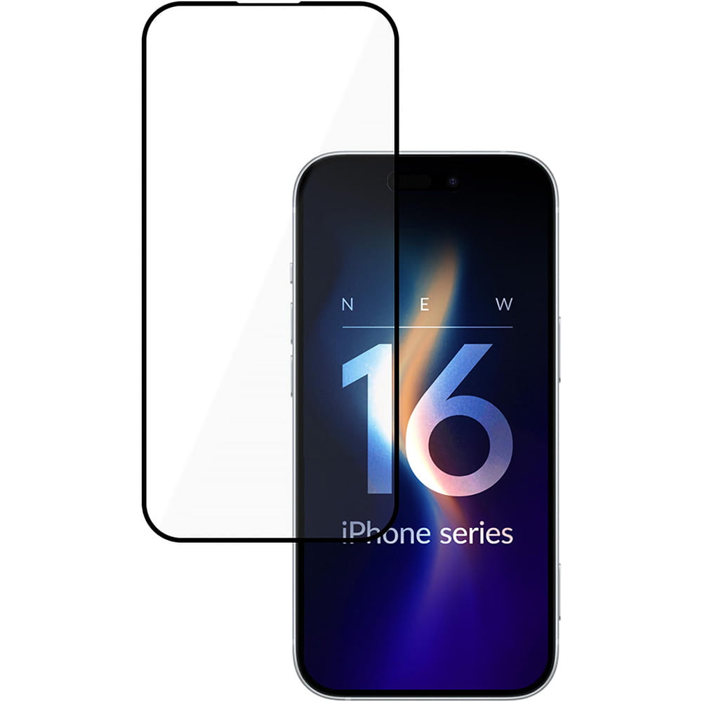 Película Protetora 3mk com Moldura Preta para Smartphone iPhone 16 Pro - HardGlass Max