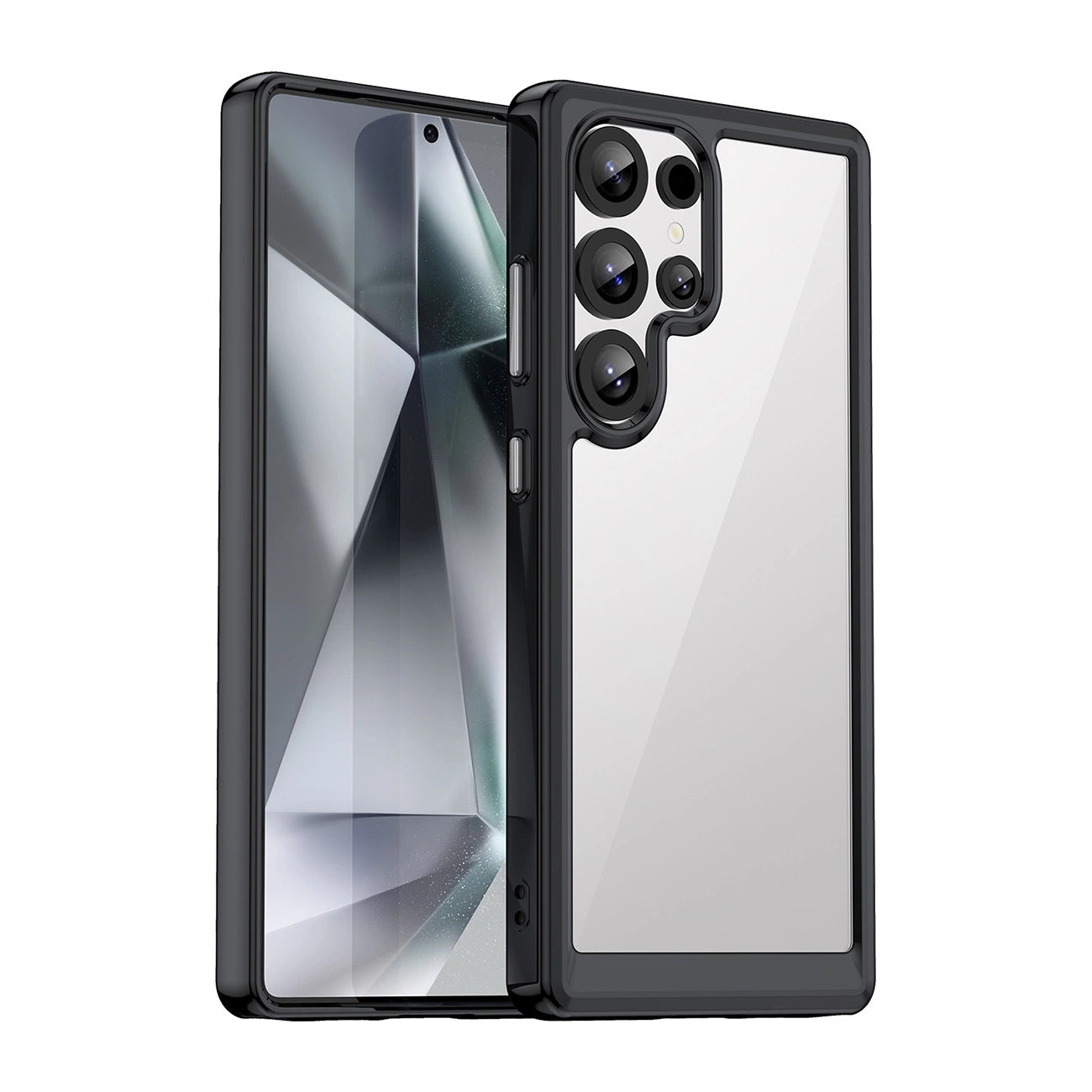 Capa Outer Space com moldura de gel para Samsung Galaxy S25 Ultra / Preta