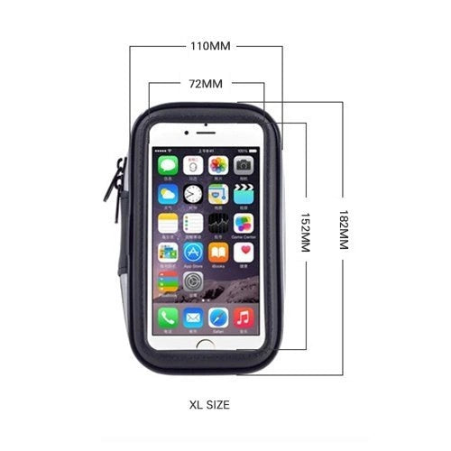 Bike Phone waterproof Mount, Universal Case Bicycle & Motorcycle Phone Holder Mount Size XL (max phone size: 165 mm x 80 mm) black (without handlebar mounting)_3