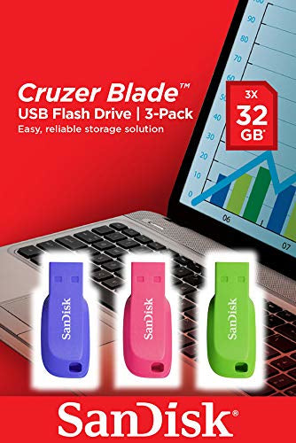 Pendrive 32GB SanDisk Cruzer Blade Pack 3 USB 2.0_2