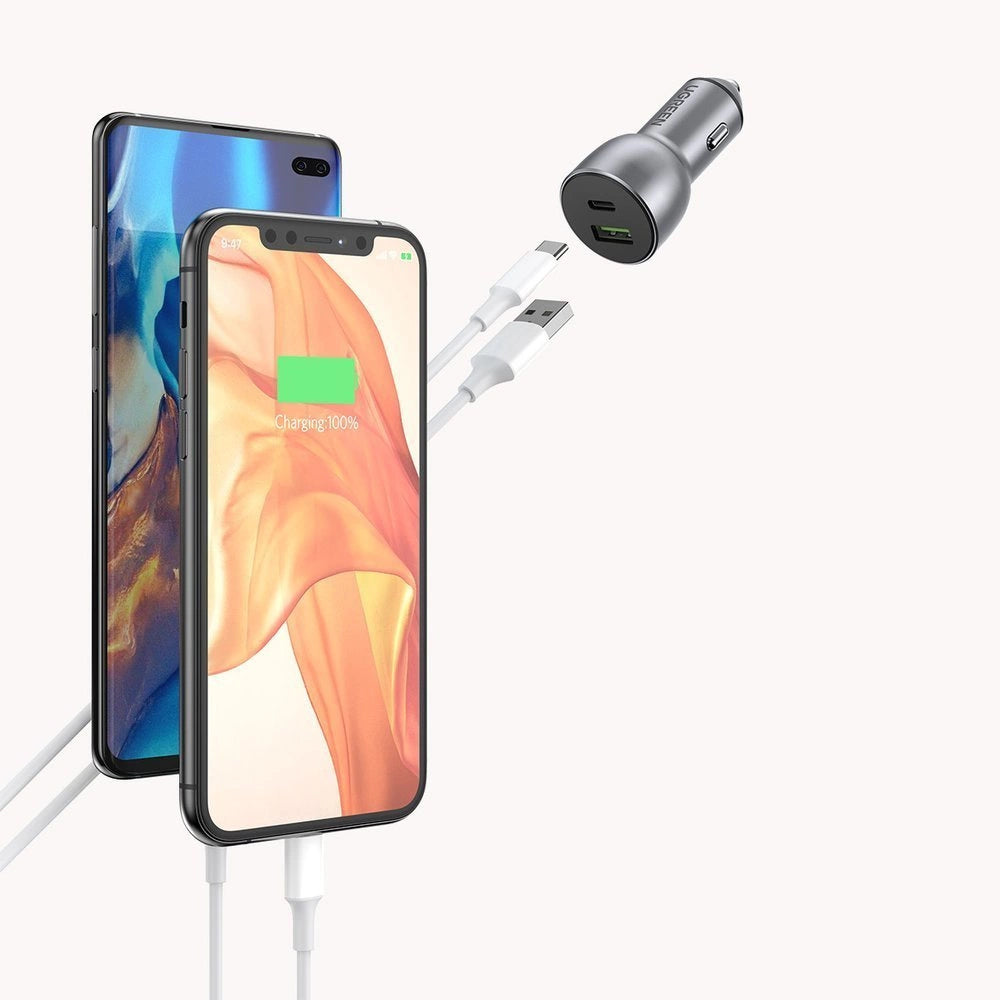 Ugreen Car Charger USB / USB Type C Quick Charge 3.0 Power Delivery 36 W 3 A gray (CD213 60980)_4