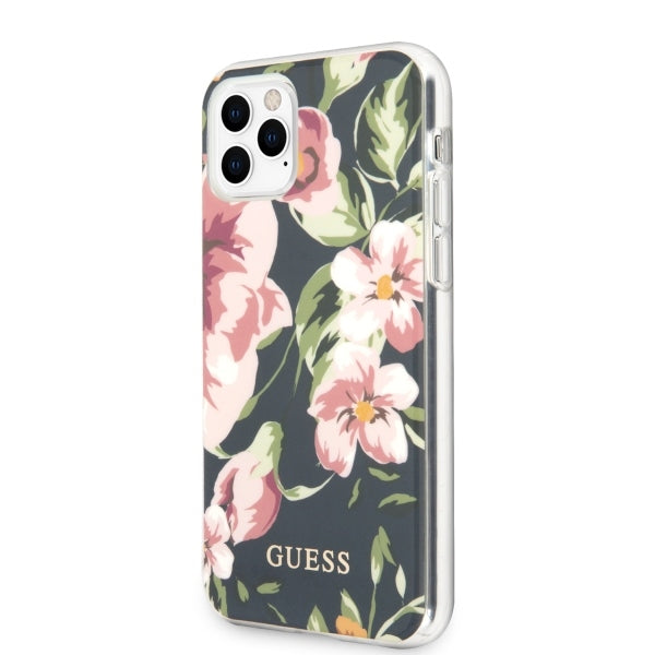 Guess GUHCN65IMLFL03 iPhone 11 Pro Max granatowy/navy N°3 Flower Collection_1