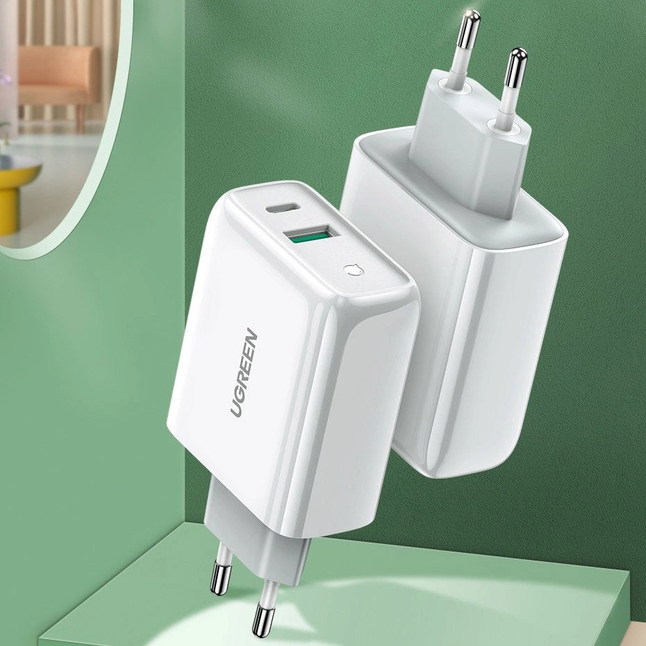 Ugreen Fast USB Type C / USB Wall Charger 36 W Quick Charge 4.0 Power Delivery white (60468 CD170)_1