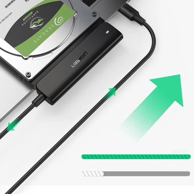 Ugreen adapter HDD SSD 2.5'' SATA III 3.0 - USB Type C 3.2 Gen 1 (SuperSpeed USB 5 Gbps) black (70610 CM321)_2