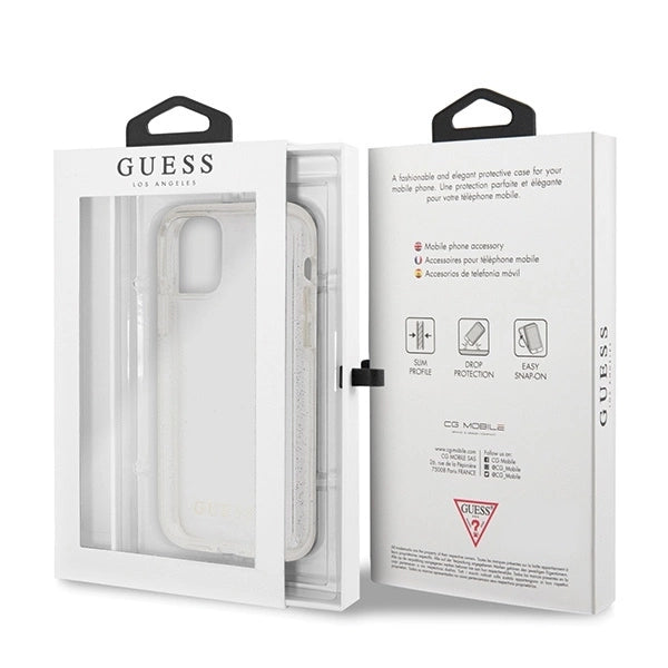 Guess GUHCN58PCGLSI iPhone 11 Pro silver/silver hard case Glitter_6