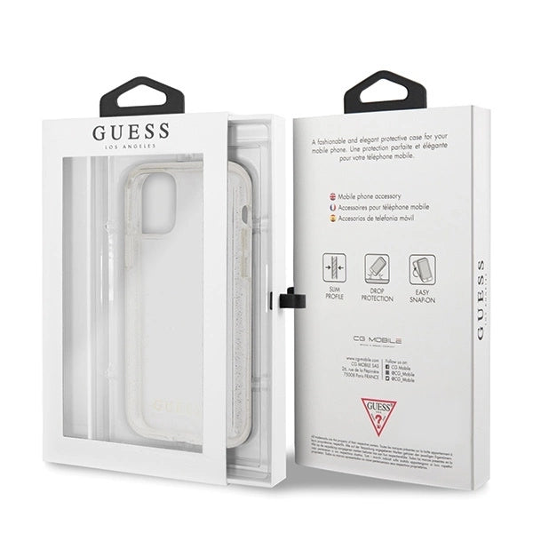 Guess GUHCN65PCGLSI iPhone 11 Pro Max silver/silver hard case Glitter_6
