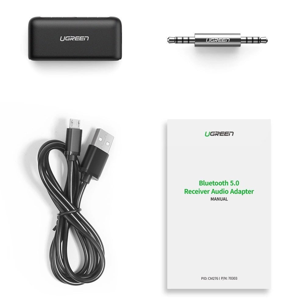 Ugreen Bluetooth 5.0 audio receiver AUX mini jack for car black (70303)_10