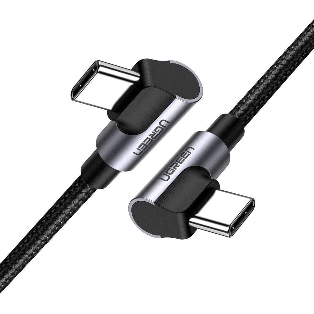 Ugreen US323 angled USB-C - USB-C PD QC SCP 3A 480Mb/s cable 1m - gray_0